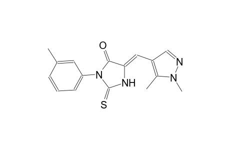 (5Z)-5-[(1,5-dimethyl-1H-pyrazol-4-yl)methylene]-3-(3-methylphenyl)-2-thioxo-4-imidazolidinone