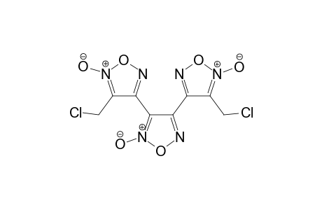 3,4-bis[4-(chloromethyl)-5-oxidanidyl-1,2,5-oxadiazol-5-ium-3-yl]-2-oxidanidyl-1,2,5-oxadiazol-2-ium