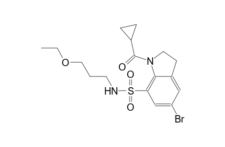 1H-indole-7-sulfonamide, 5-bromo-1-(cyclopropylcarbonyl)-N-(3-ethoxypropyl)-2,3-dihydro-