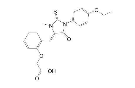 (2-{(Z)-[1-(4-ethoxyphenyl)-3-methyl-5-oxo-2-thioxo-4-imidazolidinylidene]methyl}phenoxy)acetic acid