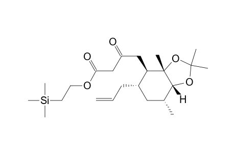 1,3-Benzodioxole-4-butanoic acid, hexahydro-2,2,3a,7-tetramethyl-.beta.-oxo-5-(2-propenyl)-, 2-(trimethylsilyl)ethyl ester, [3aS-(3a.alpha.,4.alpha.,5.beta.,7.beta.,7a.alpha.)]-