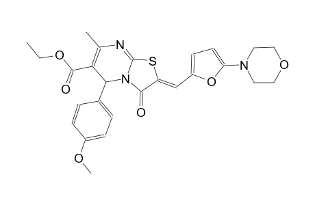 ethyl (2Z)-5-(4-methoxyphenyl)-7-methyl-2-{[5-(4-morpholinyl)-2-furyl]methylene}-3-oxo-2,3-dihydro-5H-[1,3]thiazolo[3,2-a]pyrimidine-6-carboxylate