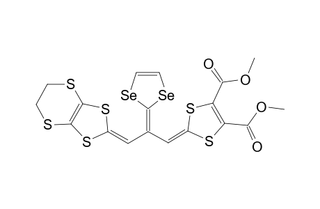 [3]Dendralene [1-(1,3-dithiolo[4,5-b][1,4]dithiain-2-ylidene)-2-(1,3-diselenolidene)-3-(4,5-biscarbomethoxydithiol-2-ylidene)propane]