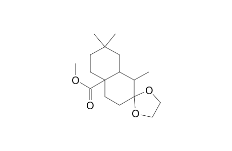 Spiro[1,3-dioxolane-2,2'(4'aH)-naphthalene]-4'a-carboxylic acid, octahydro-1',7',7'-trimethyl-, methyl ester