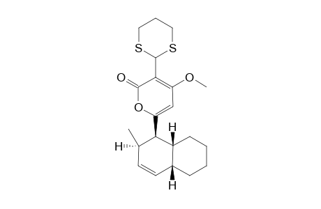 4-Methoxy-2-(2-methyoctahydronaphthyl)-5-(1,3-dithian-2-yl)pyran-6-one