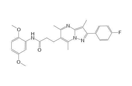 pyrazolo[1,5-a]pyrimidine-6-propanamide, N-(2,5-dimethoxyphenyl)-2-(4-fluorophenyl)-3,5,7-trimethyl-