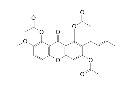 1,3,8-Triacetoxy-7-methoxy-2-(3'-methyl-but-2'-enyl)-xanthone