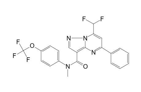 7-(difluoromethyl)-N-methyl-5-phenyl-N-[4-(trifluoromethoxy)phenyl]pyrazolo[1,5-a]pyrimidine-3-carboxamide