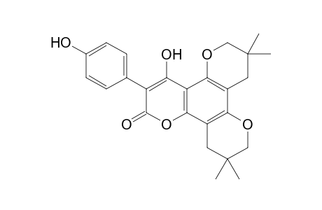 2H,6H,10H-Benzo[1,2-b:3,4-b':5,6-b'']tripyran-2-one, 7,8,11,12-tetrahydro-4-hydroxy-3-(4-hydroxyphenyl)-7,7,11,11-tetramethyl-