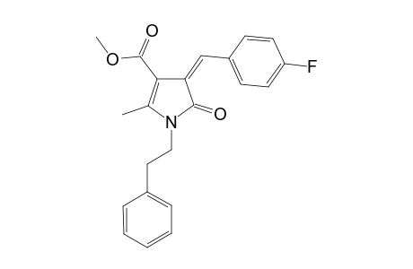 (4Z)-4-(4-fluorobenzylidene)-5-keto-2-methyl-1-phenethyl-2-pyrroline-3-carboxylic acid methyl ester
