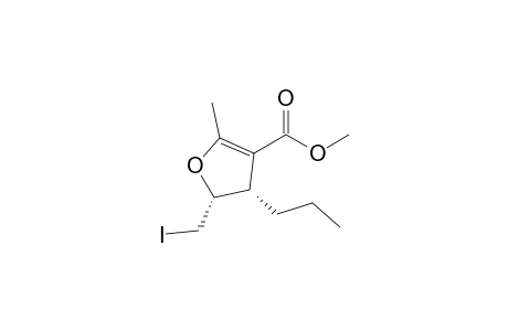 cis-5-Iodomethyl-2-methyl-4-propyl-4,5-dihydrofuran-3-carboxylic acid methyl ester