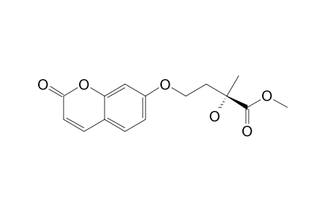 (+)-7-(3-METHYL-4-CARBOXYBUTANOXY)-UMBELLIFERONE-METHYLESTER