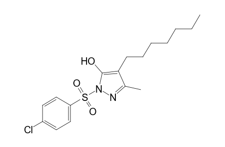 1-[(p-chlorophenyl)sulfonyl]-4-heptyl-3-methylpyrazol-5-ol