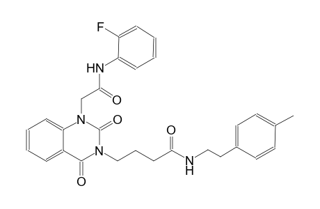 4-(1-[2-(2-fluoroanilino)-2-oxoethyl]-2,4-dioxo-1,4-dihydro-3(2H)-quinazolinyl)-N-[2-(4-methylphenyl)ethyl]butanamide
