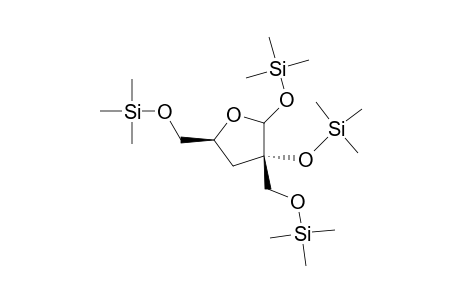 D-erythro-Pentofuranose, 3-deoxy-1,2,5-tris-O-(trimethylsilyl)-2-C-[[(trimethylsilyl)oxy]methyl]-