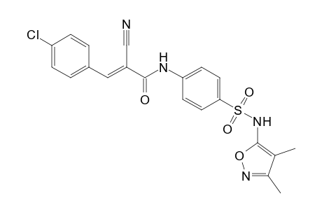 2-Cyano-N-(4-{[(3,4-dimethylisoxazol-5-yl)amino]sulfonyl}phenyl)-3-(4-chlorophenyl)acrylamide