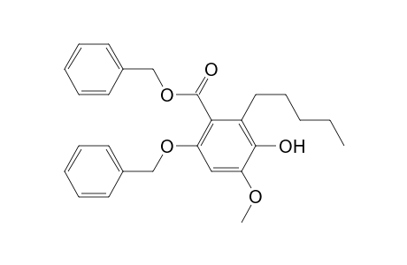 Benzoic acid, 3-hydroxy-4-methoxy-2-pentyl-6-(phenylmethoxy)-, phenylmethyl ester