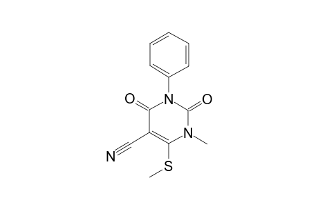 5-CYANO-1-METHYL-6-METHYLTHIO-3-PHENYL-1H,3H-PYRIMIDIN-2,4-DIONE