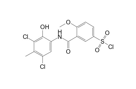 Benzenesulfonyl chloride, 3-[[(3,5-dichloro-2-hydroxy-4-methylphenyl)amino]carbonyl]-4-methoxy-
