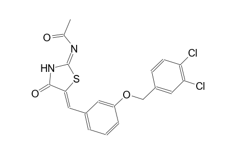 acetamide, N-[(2E,5Z)-5-[[3-[(3,4-dichlorophenyl)methoxy]phenyl]methylene]-4-oxothiazolidinylidene]-