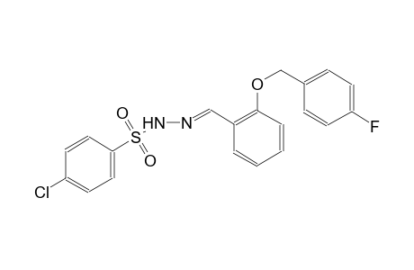 4-chloro-N'-((E)-{2-[(4-fluorobenzyl)oxy]phenyl}methylidene)benzenesulfonohydrazide