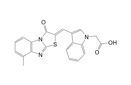 {3-[(Z)-(8-methyl-3-oxo[1,3]thiazolo[3,2-a]benzimidazol-2(3H)-ylidene)methyl]-1H-indol-1-yl}acetic acid