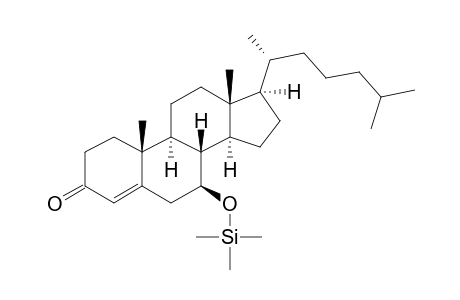 Cholest-4-en-3-one, 7-hydroxy-, (7.beta.)-, tms