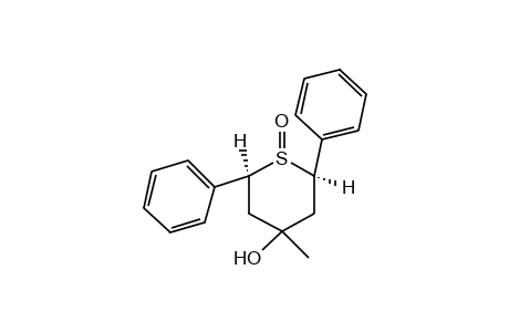cis-2,6-DIPHENYL-4-METHYLTETRAHYDROTHIOPYRAN-4^a-OL, 1-OXIDE