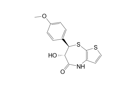 trans-6,7-Dihydro-6-hydroxy-7-(4-methoxyphenyl)thieno[2,3-b][1,4]thiazepin-5(4H)-one