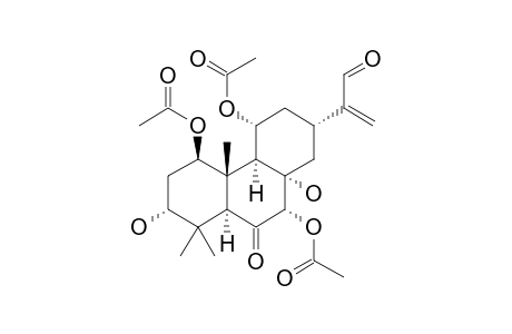 ISOABIETENIN_C;3-ALPHA,8-ALPHA-DIHYDROXY-1-BETA,7-ALPHA,11-ALPHA-TRIACETOXY-6,16-DIOXOABIETA-15-ENE