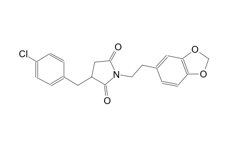 1-[2-(1,3-benzodioxol-5-yl)ethyl]-3-(4-chlorobenzyl)-2,5-pyrrolidinedione