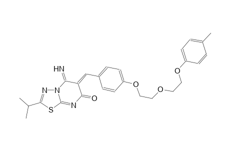 7H-[1,3,4]thiadiazolo[3,2-a]pyrimidin-7-one, 5,6-dihydro-5-imino-2-(1-methylethyl)-6-[[4-[2-[2-(4-methylphenoxy)ethoxy]ethoxy]phenyl]methylene]-,