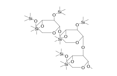 METHYL 3,4-DI-O-TRIMETHYLSILYL-2-O-[2',3'-DI-O-TRIMETHYLSILYL-4'-O-(2,3,4-TRI-O-TRIMETHYLSILYL-BETA-D-XYLOPYRANOSYL)-BETA-D-XYLOPYRANOSYL]-BETA-D-XYLOPYRANOSIDE
