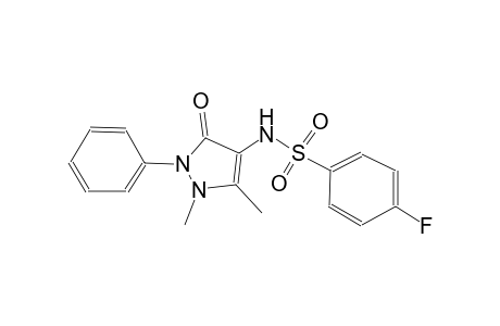 N-(1,5-dimethyl-3-oxo-2-phenyl-2,3-dihydro-1H-pyrazol-4-yl)-4-fluorobenzenesulfonamide