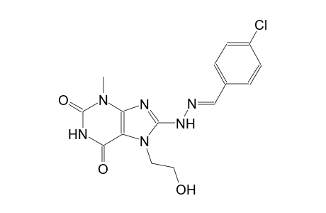 4-chlorobenzaldehyde [7-(2-hydroxyethyl)-3-methyl-2,6-dioxo-2,3,6,7-tetrahydro-1H-purin-8-yl]hydrazone