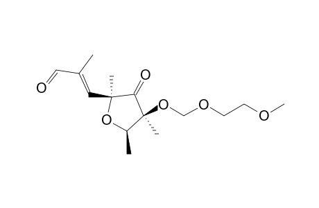 (+,-)-(2S*,4S*,5R*)-2-(2-formyl-1(E)-propenyl)-4-[(2-methoxyethoxy)methoxy]-2,4,5-trimethyl-2,3,4,5-tetrahydrofuran-3-one
