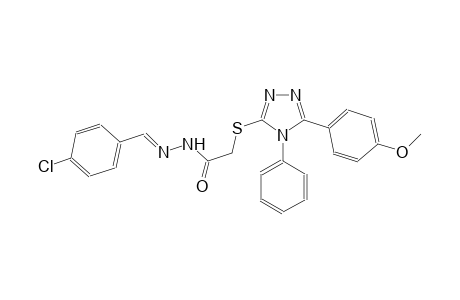 acetic acid, [[5-(4-methoxyphenyl)-4-phenyl-4H-1,2,4-triazol-3-yl]thio]-, 2-[(E)-(4-chlorophenyl)methylidene]hydrazide
