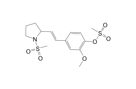 Pyrrolidine, 2-[2-[3-methoxy-4-[(methylsulfonyl)oxy]phenyl]ethenyl]-1-(methylsulfonyl)-, (E)-(.+-.)-