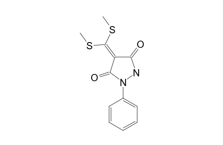 4-BIS-(METHYLTHIO)-METHYLENE-1-PHENYL-3,5-DIOXO-PYRAZOLIDINE