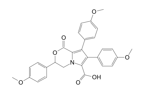 3,7,8-Tris(4-methoxyphenyl)-1-oxo-3,4-dihydro-1H-pyrrolo[2,1-c][1,4]oxazin-6-carboxylic acid