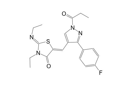 4-thiazolidinone, 3-ethyl-2-[(Z)-ethylimino]-5-[[3-(4-fluorophenyl)-1-(1-oxopropyl)-1H-pyrazol-4-yl]methylene]-, (2Z,5Z)-