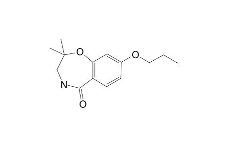 8-PROPYLOXY-2,3-DIHYDRO-2,2-DIMETHYL-1,4-BENZOXAZEPIN-5(4H)-ONE