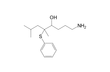 (4RS,5RS)-and-(4RS,5SR)-1-Amino-5,7-dimethyl-5-(phenylthio)octan-4-ol