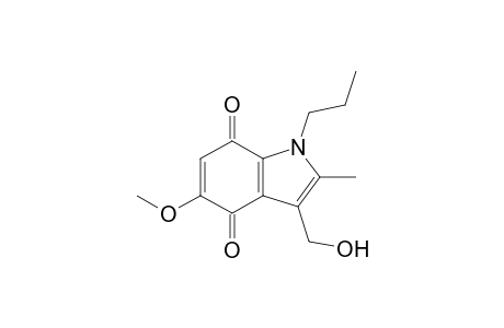 5-Methoxy-2-methyl-3-methylol-1-propyl-indole-4,7-quinone