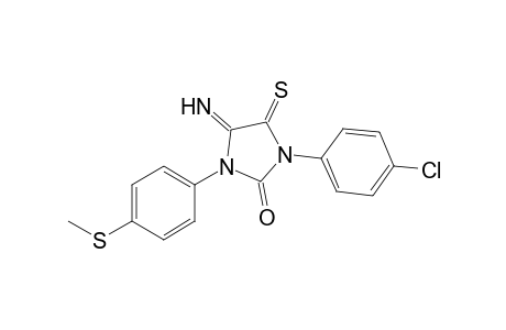 1-(4-Chlorophenyl)-4-imino-3-(4-(methylthio)phenyl)-5-thioxoimidazolidin-2-one