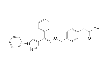 2-[4-[[(E)-[phenyl-(1-phenyl-4-pyrazolyl)methylidene]amino]oxymethyl]phenyl]acetic acid