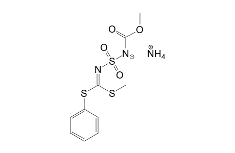 METHYL-N-[(1-METHYLTHIO-1-PHENYLTHIO)-METHYLIDENE-AMINOSULFONYL]-CARBAMATE-AMMONIUM-SALT