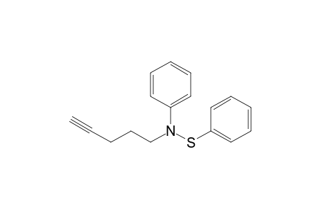 N-Phenyl-N-phenylthio-N-(pent-4-yn-1-yl)amine