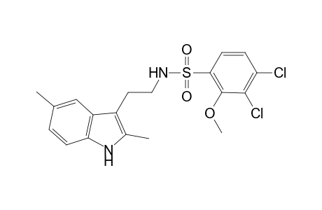 3,4-bis(chloranyl)-N-[2-(2,5-dimethyl-1H-indol-3-yl)ethyl]-2-methoxy-benzenesulfonamide
