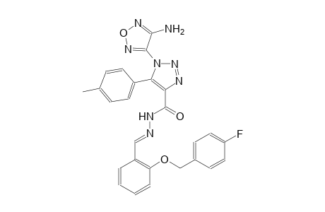 1-(4-amino-1,2,5-oxadiazol-3-yl)-N'-((E)-{2-[(4-fluorobenzyl)oxy]phenyl}methylidene)-5-(4-methylphenyl)-1H-1,2,3-triazole-4-carbohydrazide